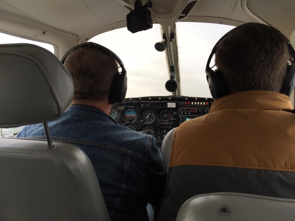 Cockpit view from the back seat
